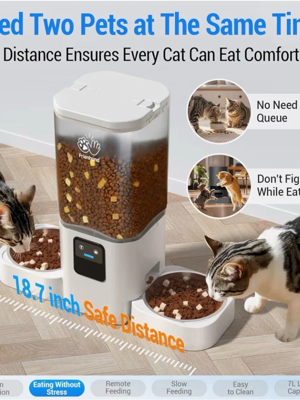 Automatic Pet Feeder 7L - White